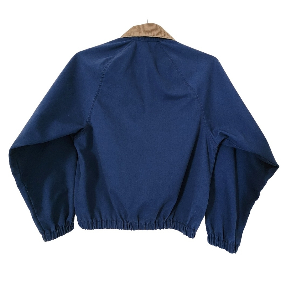 Vintage Hang Ten Work Barn Jacket Corduroy Collar Blue Chore (S) - Picture 2 of 8